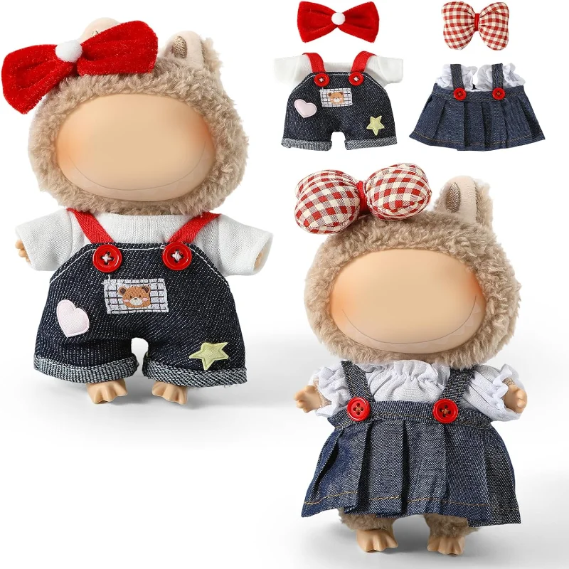 17 cm Doll Clothes, 6PCS 15cm&17Cm Doll Clothing Outfits Set Includes Denim Dress, Romper, 2 White Tees, 2 Hair Accessories, C
17 cm Doll Clothes, 6PCS 15cm&17Cm Doll Clothing Outfits Set Includes Denim Dress, Romper, 2 White Tees, 2 Hair Accessories, C