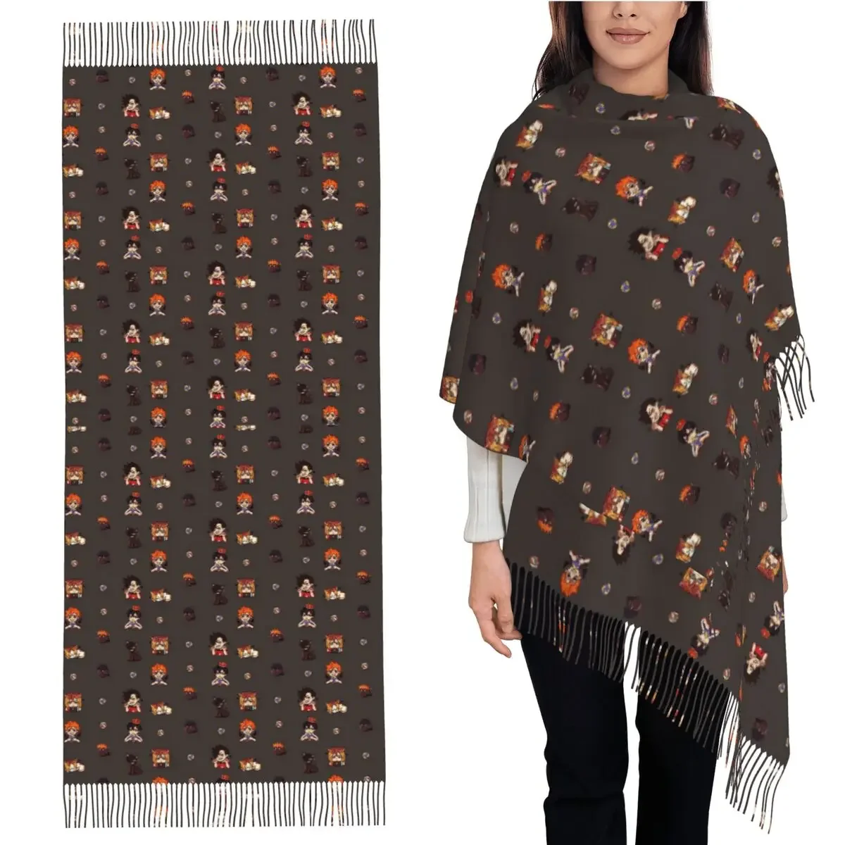 Тема Хайкю! Шарф с кисточками, женские мягкие теплые шали и накидки, большая осенне-зимняя шаль
Тема Хайкю! Шарф с кисточками, женские мягкие теплые шали и накидки, большая осенне-зимняя шаль