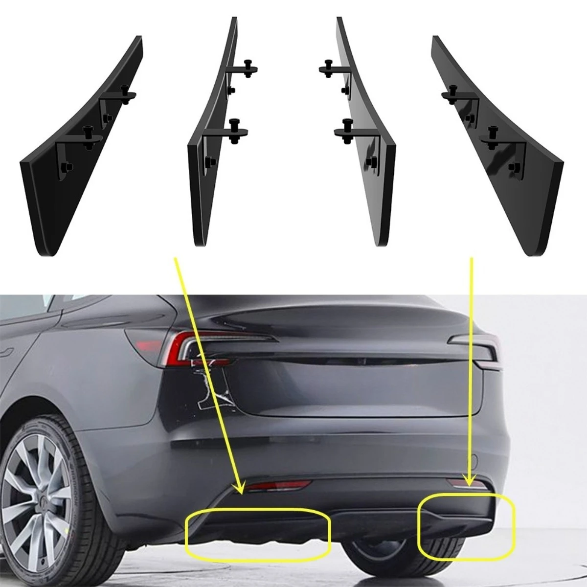 For Tesla Model 3 2023-2025 Car Rear Bumper Spoiler Lip Diffuser Modification Part Bumper Guard Protector Cover Car Accessories
For Tesla Model 3 2023-2025 Car Rear Bumper Spoiler Lip Diffuser Modification Part Bumper Guard Protector Cover Car Accessories