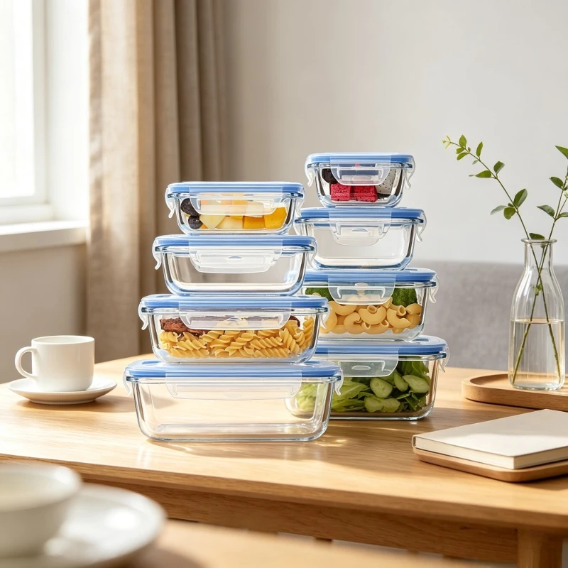 8-Piece Borosilicate Glass Food Storage Set, Rectangular Bento Boxes with Lids, Heat-Resistant Corrosion-Proof Durable Design
8-Piece Borosilicate Glass Food Storage Set, Rectangular Bento Boxes with Lids, Heat-Resistant Corrosion-Proof Durable Design
