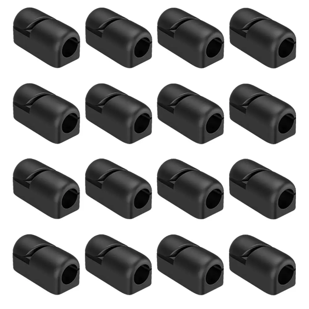 20 Pcs Cable Clips 7mm Hole Fixed Clamp Silicone Self Adhesive USB Power Wires Desktop Organization Home Office Black CC01
20 Pcs Cable Clips 7mm Hole Fixed Clamp Silicone Self Adhesive USB Power Wires Desktop Organization Home Office Black CC01