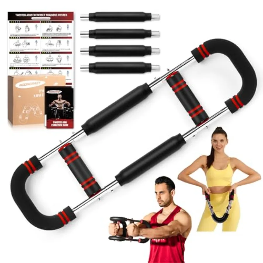 Twister Arm Trainer 30-120 lbs Adjustable Twister Arm Chest Exerciser with 4 Spring and Poster for Men and Women Detachable Pow
Twister Arm Trainer 30-120 lbs Adjustable Twister Arm Chest Exerciser with 4 Spring and Poster for Men and Women Detachable Pow