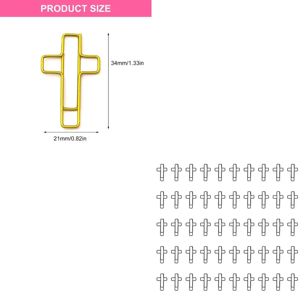50 Pcs Crosses Shaped Paper Clips Small Bookmarks Office Clips Planner Clips
50 Pcs Crosses Shaped Paper Clips Small Bookmarks Office Clips Planner Clips