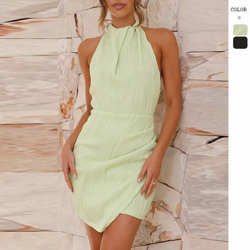 2024 Summer High-end Dress Halter Neck Texture Backless Fashion Sexy Slim Dopamine Sexy Short Skirt for Women
2024 Summer High-end Dress Halter Neck Texture Backless Fashion Sexy Slim Dopamine Sexy Short Skirt for Women