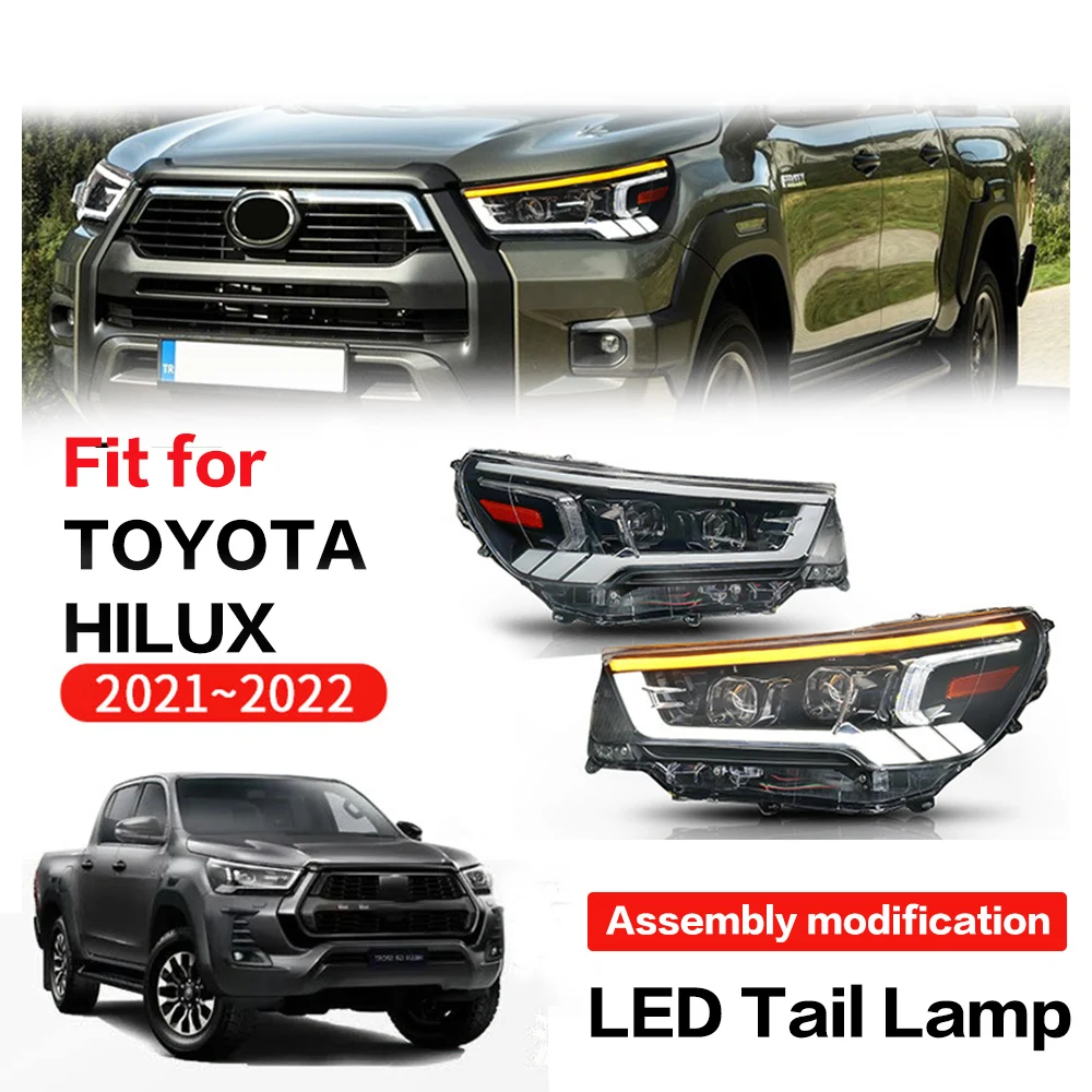 For Toyota Hilux 2021-2022 LED dual-light lens assembly of the front headlight The Car Accessories Modification parts
For Toyota Hilux 2021-2022 LED dual-light lens assembly of the front headlight The Car Accessories Modification parts