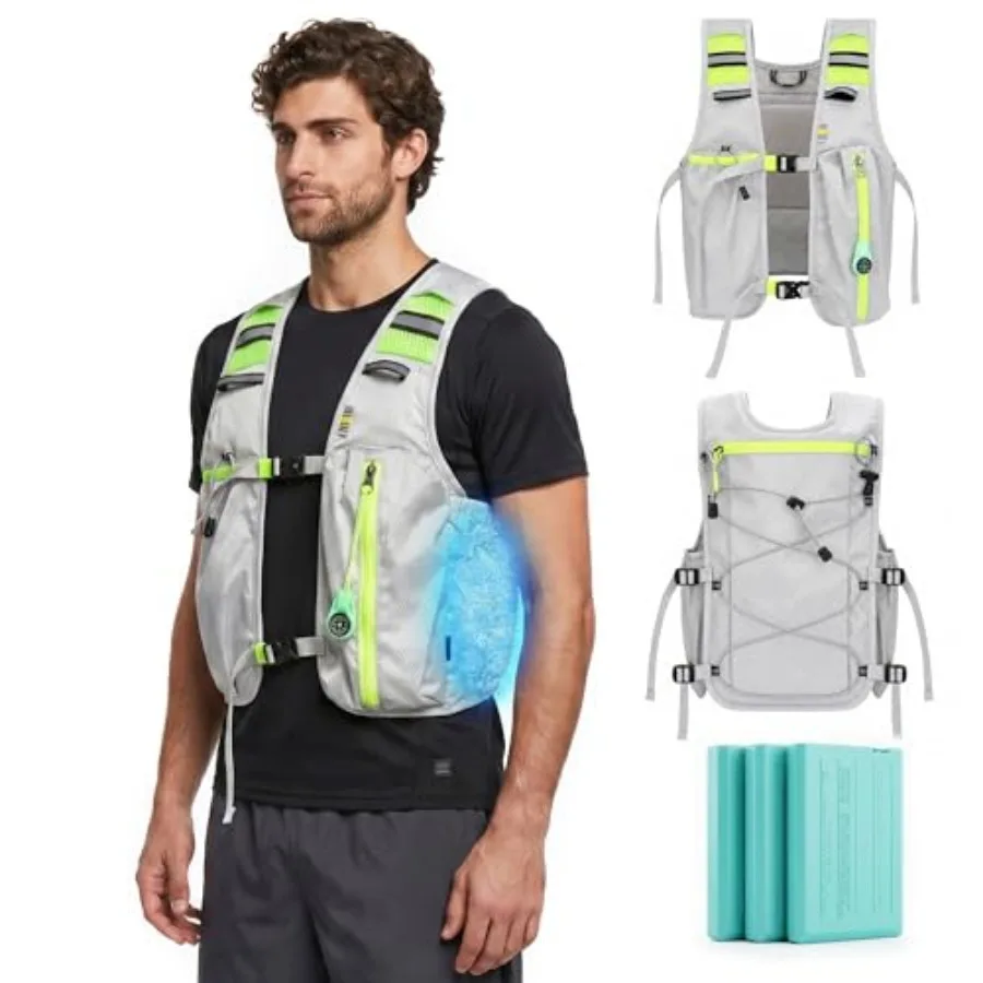 Cooling Vest with 3 Cooling Plates, Portable Air Conditioner Vest with Storage Pocket for Men and Women, Adjustable Lightweight
Cooling Vest with 3 Cooling Plates, Portable Air Conditioner Vest with Storage Pocket for Men and Women, Adjustable Lightweight