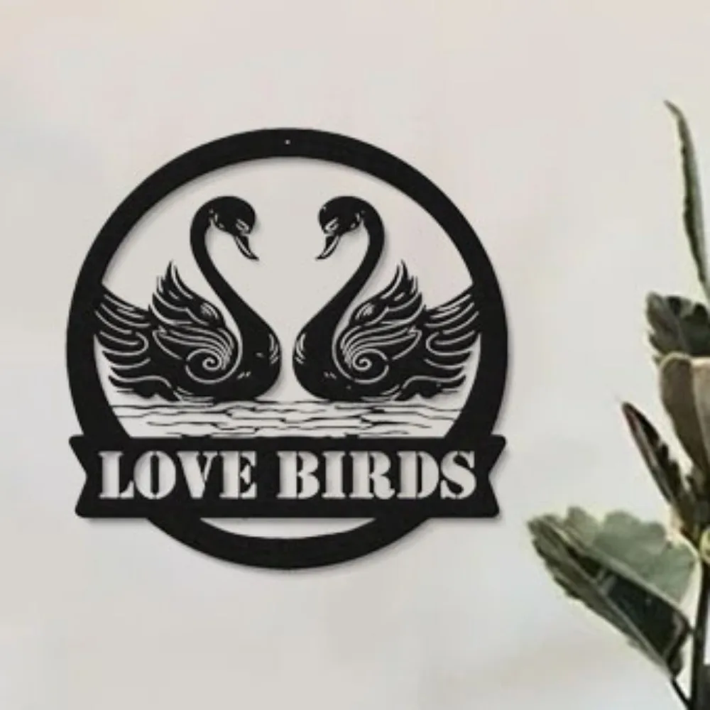 Wonderful Exclusive Vintage Inspired Tailored Metal Love Birds Wall Sculptures with Twin Swans Monogram Feature
Wonderful Exclusive Vintage Inspired Tailored Metal Love Birds Wall Sculptures with Twin Swans Monogram Feature