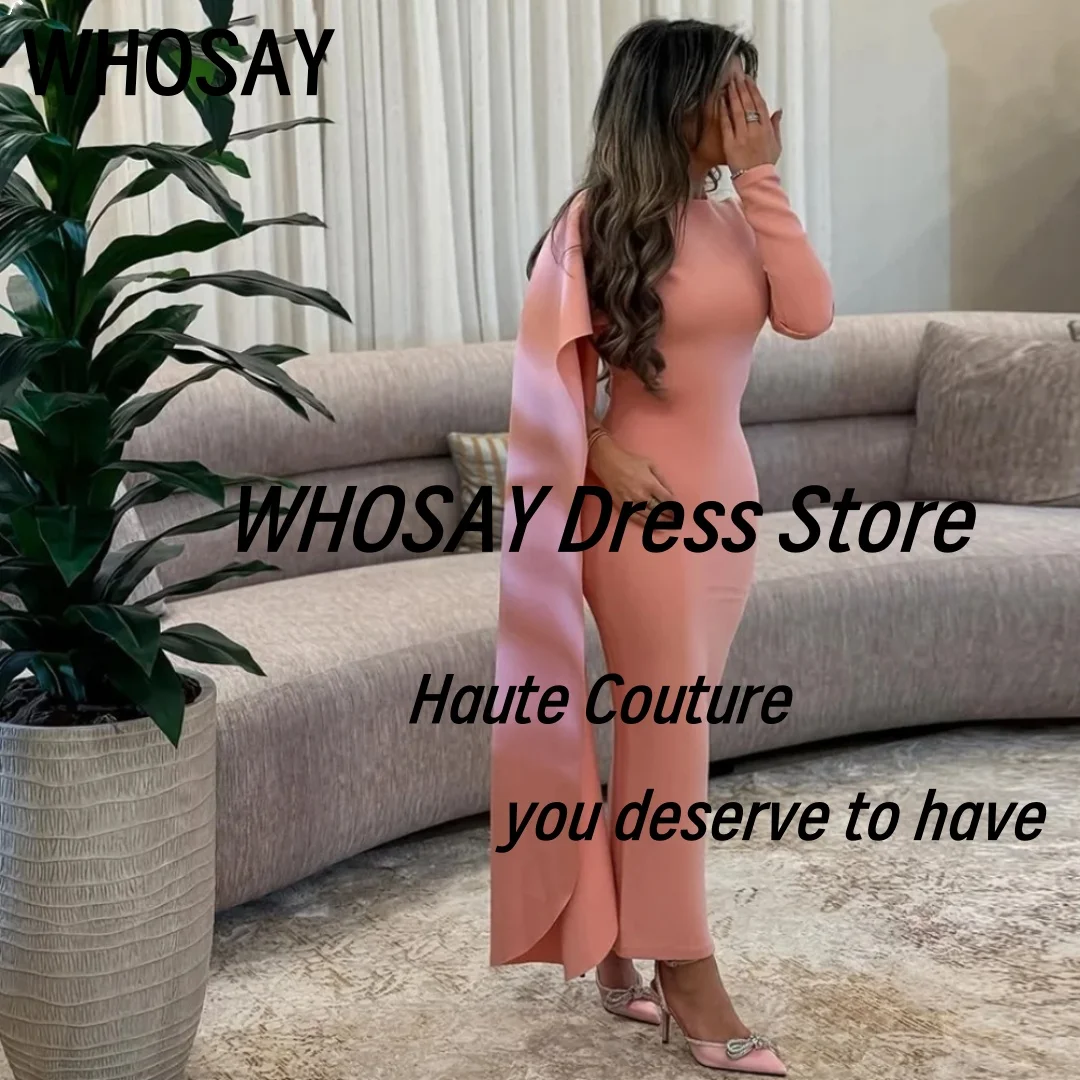 WHOSAY فساتين سهرة O-Neck Prom Dresses Flutter Long Sleeve Evening Dress Ankle Length Special Occasion Gown Customized
WHOSAY فساتين سهرة O-Neck Prom Dresses Flutter Long Sleeve Evening Dress Ankle Length Special Occasion Gown Customized