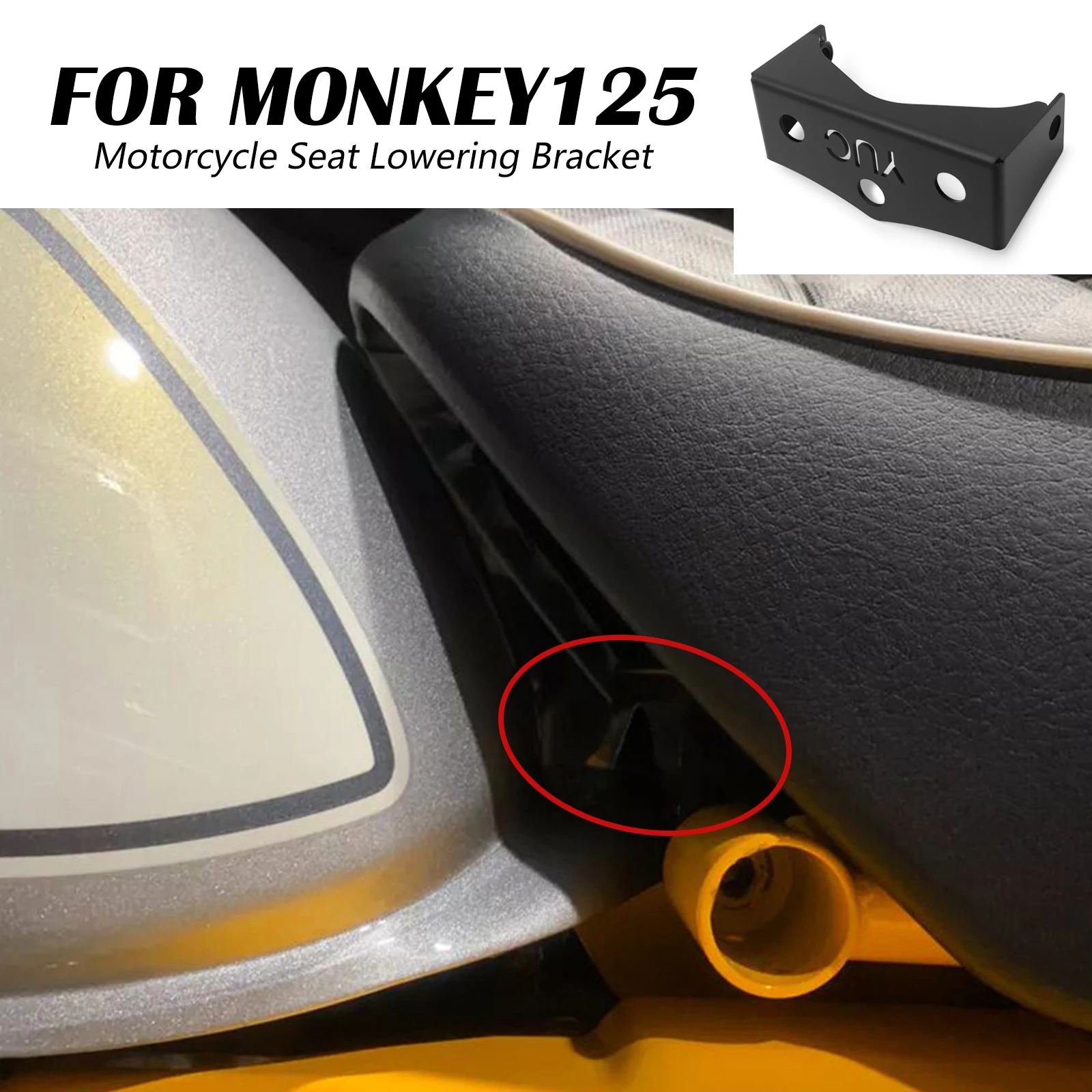 Motorcycle Rider Seat Lowering Kit Lower 2CM Adjustable Bracket For HONDA Monkey125 Monkey 125 2018 2019-2023 2024 2025 2026
Motorcycle Rider Seat Lowering Kit Lower 2CM Adjustable Bracket For HONDA Monkey125 Monkey 125 2018 2019-2023 2024 2025 2026