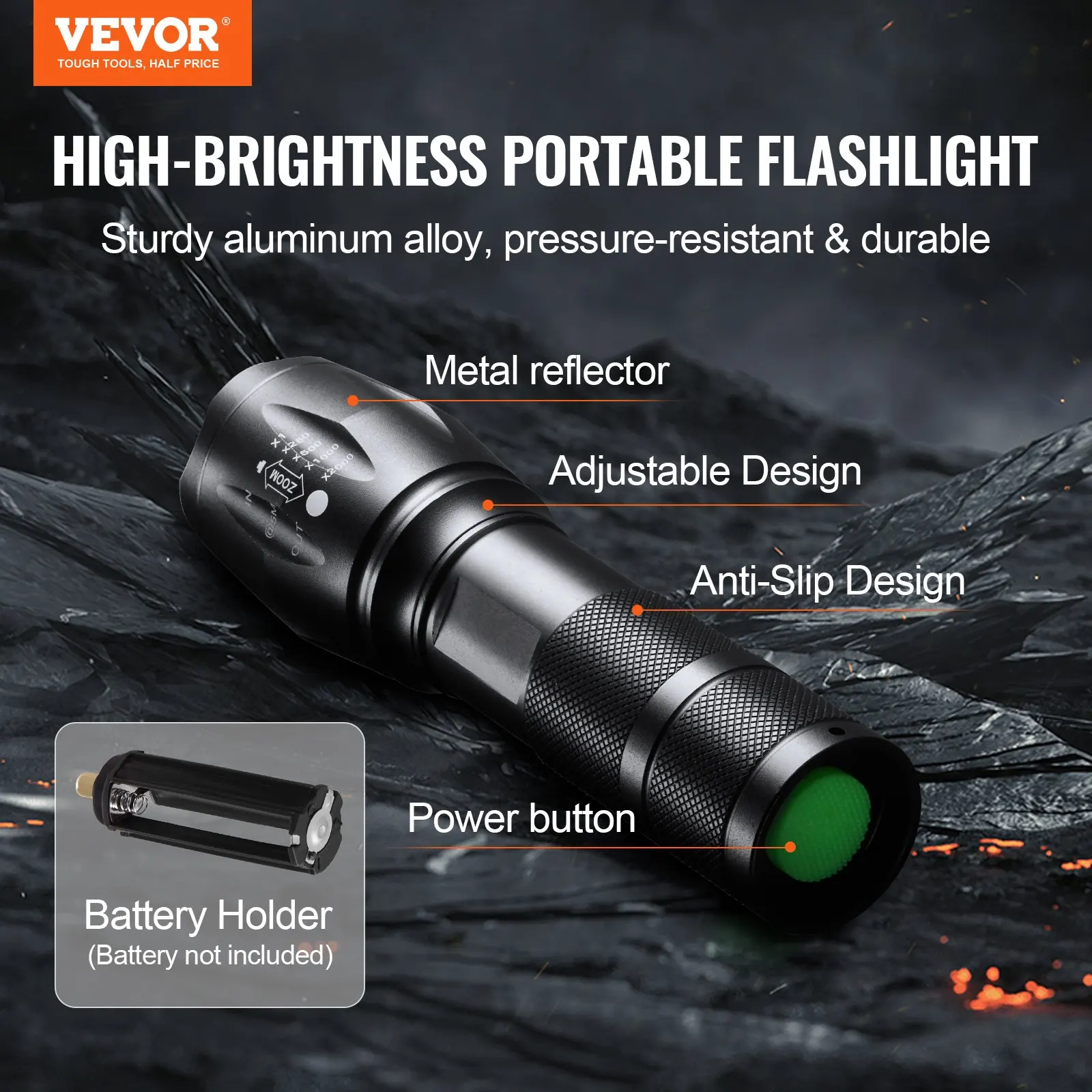 2 Pack Flashlights Torch, 2000 High Lumens 5 Modes Adjustable Focus Flashlight, IP44 LED Waterproof Handheld Flashlight For
2 Pack Flashlights Torch, 2000 High Lumens 5 Modes Adjustable Focus Flashlight, IP44 LED Waterproof Handheld Flashlight For