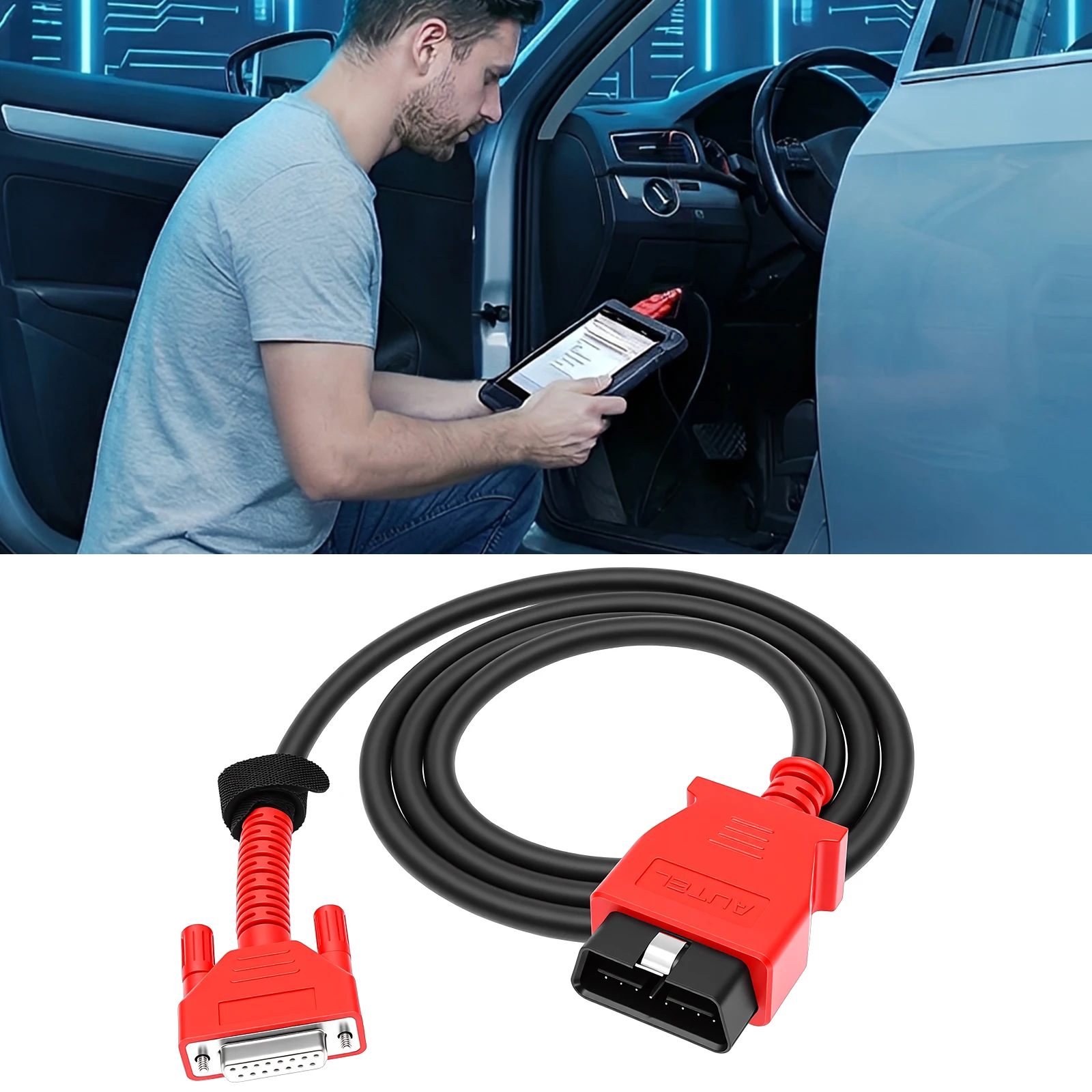 Main Test Cable fit for Autel MaxiSys MS908 MS906 26pin to 16pin Diagnostic Programming Adapter Automobile OBD2 Extension Cable
Main Test Cable fit for Autel MaxiSys MS908 MS906 26pin to 16pin Diagnostic Programming Adapter Automobile OBD2 Extension Cable