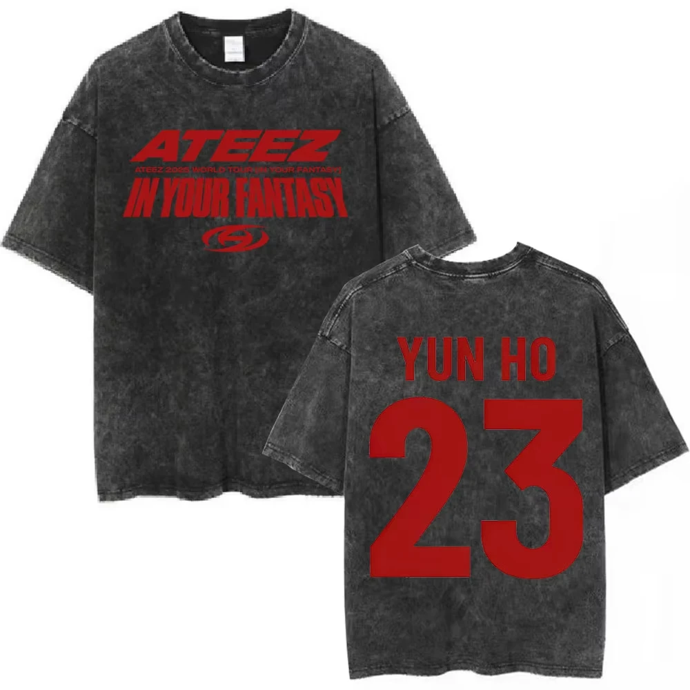 Футболки Ateez 2025 World Tour in Your Fantasy Vintage Washed: дышащие футболки с принтами Hongjoong, Seonghwa, Yunho, Yeosang, San, Wooyoung
Футболки Ateez 2025 World Tour in Your Fantasy Vintage Washed: дышащие футболки с принтами Hongjoong, Seonghwa, Yunho, Yeosang, San, Wooyoung