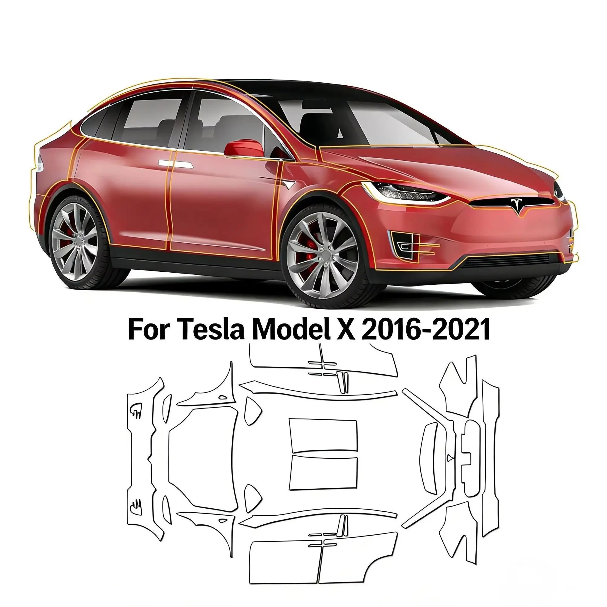 For Tesla Model X 2016-2021 TPU Bumper Hood Pre-cut Sticker Paint Protection Film PPF Kit Scratch-resistant And Transparent
For Tesla Model X 2016-2021 TPU Bumper Hood Pre-cut Sticker Paint Protection Film PPF Kit Scratch-resistant And Transparent