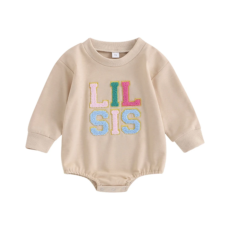 Autumn Baby Girls Sweatshirt Romper Long Sleeve Letter Embroidery Print Jumpsuit Overalls Fashion Infant Newborn Clothes
Autumn Baby Girls Sweatshirt Romper Long Sleeve Letter Embroidery Print Jumpsuit Overalls Fashion Infant Newborn Clothes