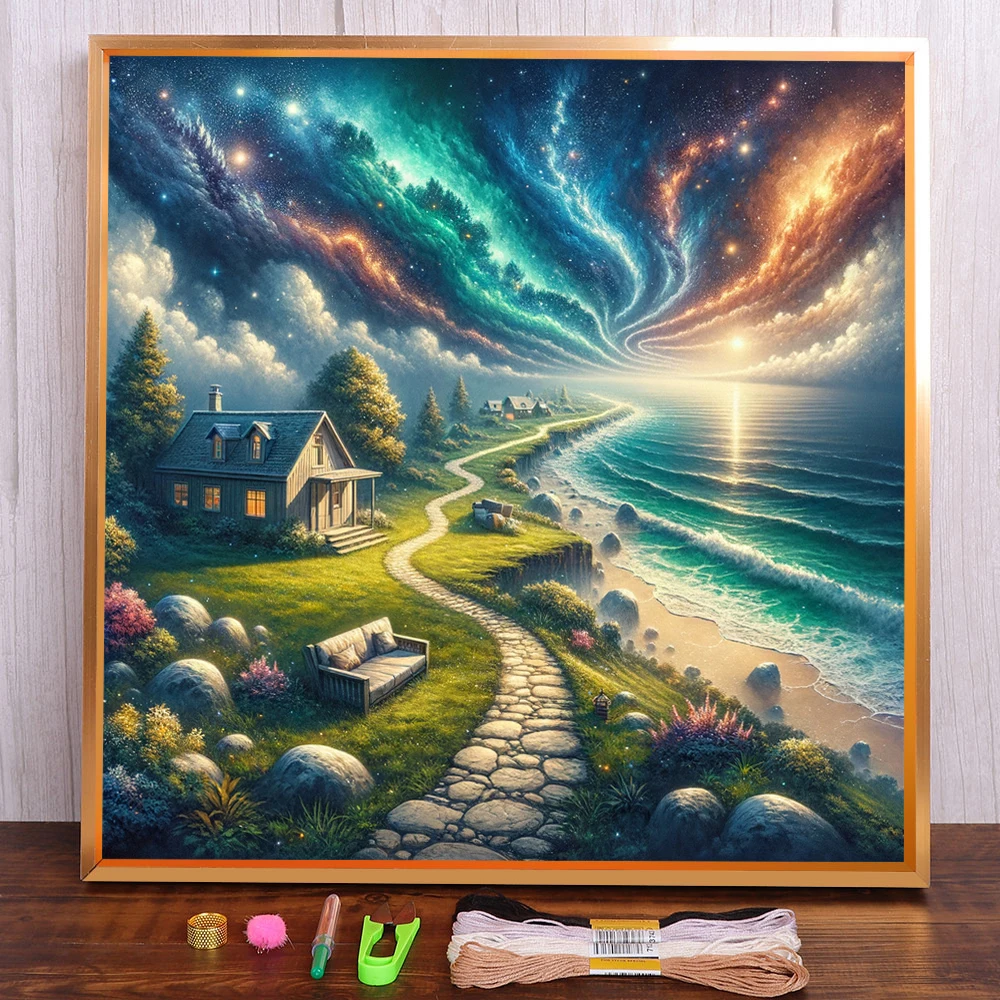 Scenery Seaside House Printed Cross-Stitch DIY Embroidery Full Kit Handmade Hobby Needlework Sewing Magic Different Wholesale
Scenery Seaside House Printed Cross-Stitch DIY Embroidery Full Kit Handmade Hobby Needlework Sewing Magic Different Wholesale
