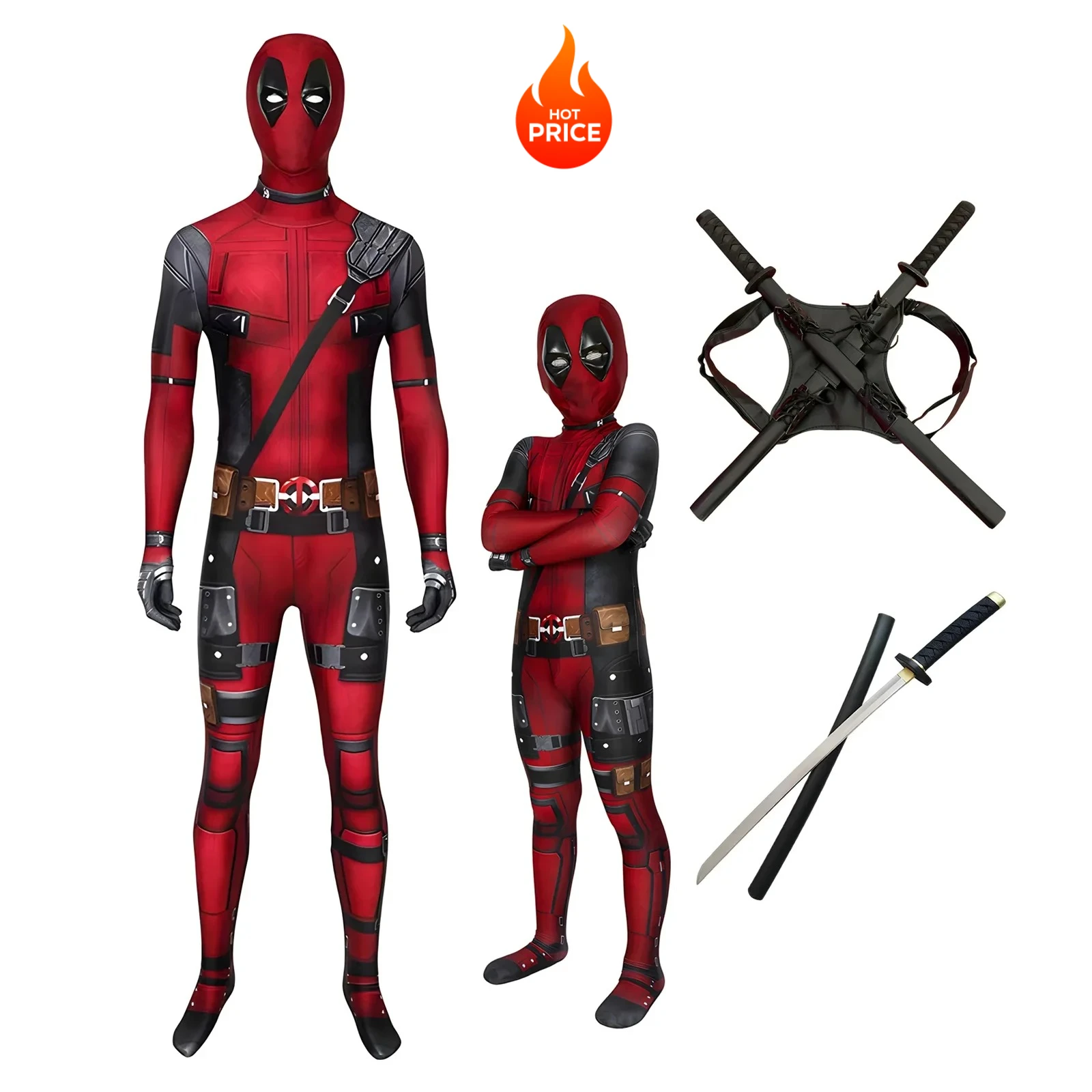 Family Cosplay Deadpool Costume Deadpool Suit Cosplay Mask Suit Superhero Child Jumpsuit Halloween Costume Jumpsuit Set
Family Cosplay Deadpool Costume Deadpool Suit Cosplay Mask Suit Superhero Child Jumpsuit Halloween Costume Jumpsuit Set