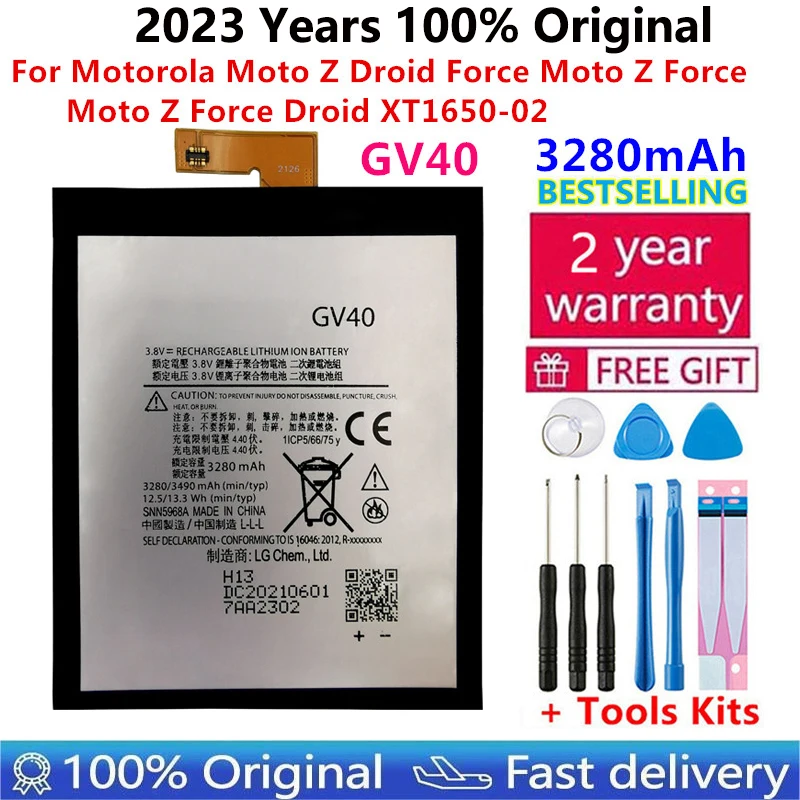 3280mAh GV40 Replacement Battery SNN5968A for Motorola Moto Z Droid Force Moto Z Force Moto Z Force Droid XT1650-02 Batteries
3280mAh GV40 Replacement Battery SNN5968A for Motorola Moto Z Droid Force Moto Z Force Moto Z Force Droid XT1650-02 Batteries
