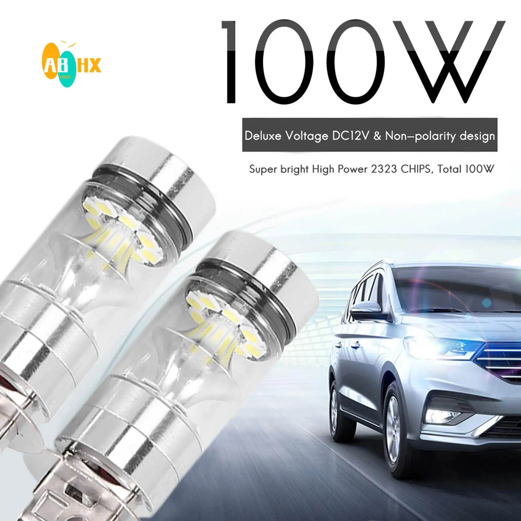 ABHX-2Pcs 6000K Белый светодиод H3 100 Вт 2323 Автомобильная противотуманная фара DRL
ABHX-2Pcs 6000K Белый светодиод H3 100 Вт 2323 Автомобильная противотуманная фара DRL
