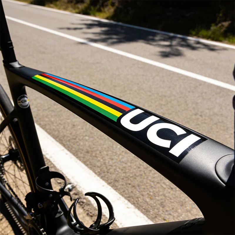 Anti-UV Rainbow UCI Strip Stickers Self Adhesive Decals For Road Bike MTB Frame Helmet Styling Accessories
Anti-UV Rainbow UCI Strip Stickers Self Adhesive Decals For Road Bike MTB Frame Helmet Styling Accessories