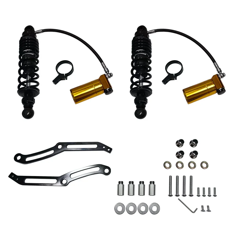 Adjustable Remote Reservoir Rear Suspension Shocks For Harley Touring CVO Road Glide Electra Glide Street Glide Road King 14-25
Adjustable Remote Reservoir Rear Suspension Shocks For Harley Touring CVO Road Glide Electra Glide Street Glide Road King 14-25