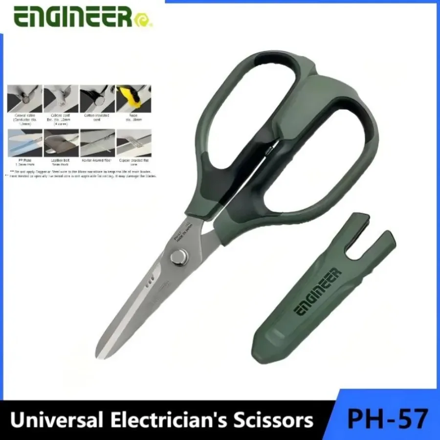 ENGINEER PH-57 Super Scissors, 2-in-1 Anti-slip Serrations & U-Shaped Blade, Multipurpose Heavy - Duty Shears
ENGINEER PH-57 Super Scissors, 2-in-1 Anti-slip Serrations & U-Shaped Blade, Multipurpose Heavy - Duty Shears