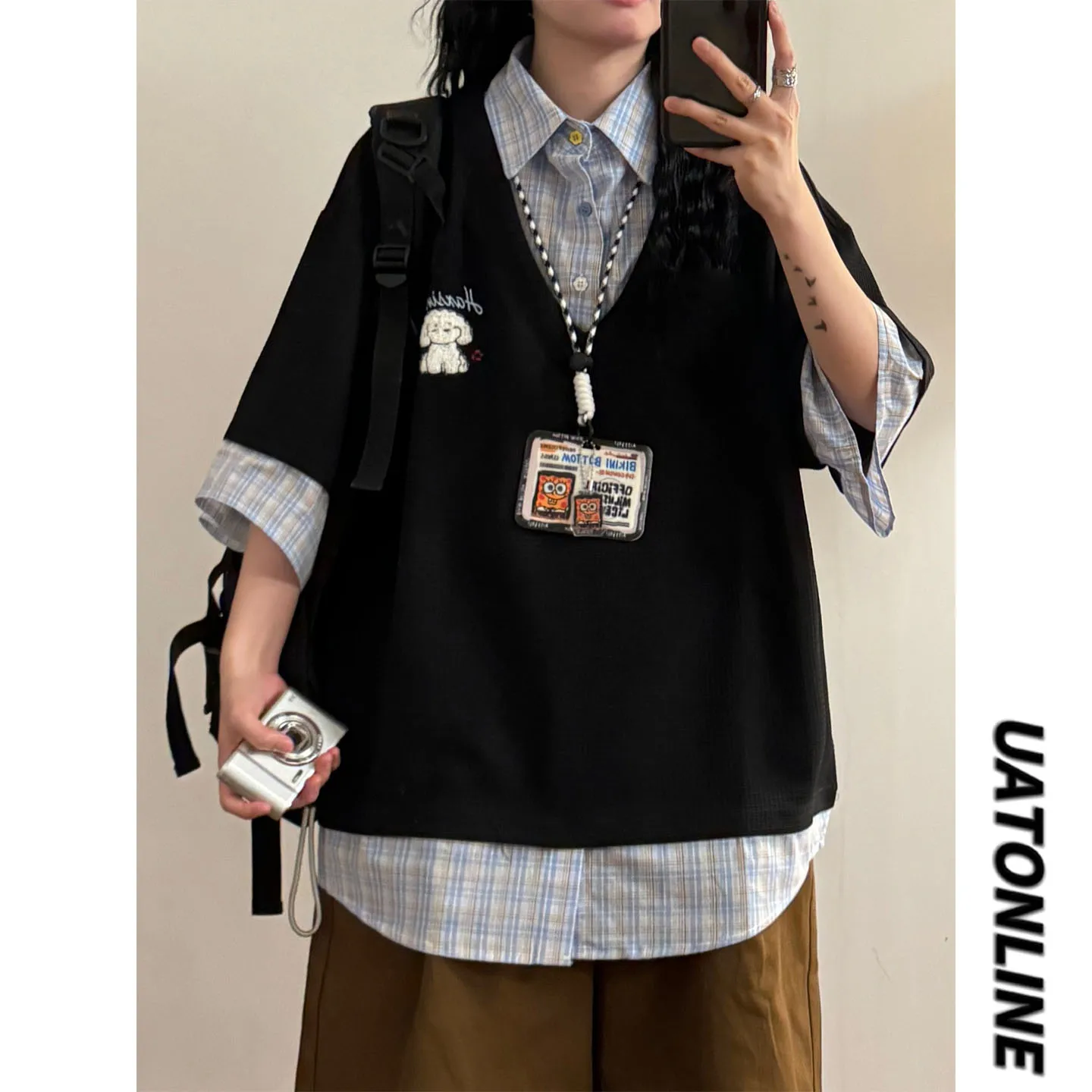 UATONLINE2026 Summer Loose Street Style Short Sleeve T-Shirt Dog Embroidery Unisex Shirt Breathable Comfortable Casual Wear
UATONLINE2026 Summer Loose Street Style Short Sleeve T-Shirt Dog Embroidery Unisex Shirt Breathable Comfortable Casual Wear