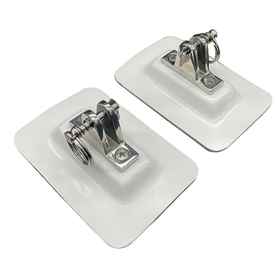 316 Stainless Steel Bimini Top Deck Hinge BiminiTop Fitting Hardware with Fiberglass Base 2-Pc Set for Inflatable Boat
316 Stainless Steel Bimini Top Deck Hinge BiminiTop Fitting Hardware with Fiberglass Base 2-Pc Set for Inflatable Boat