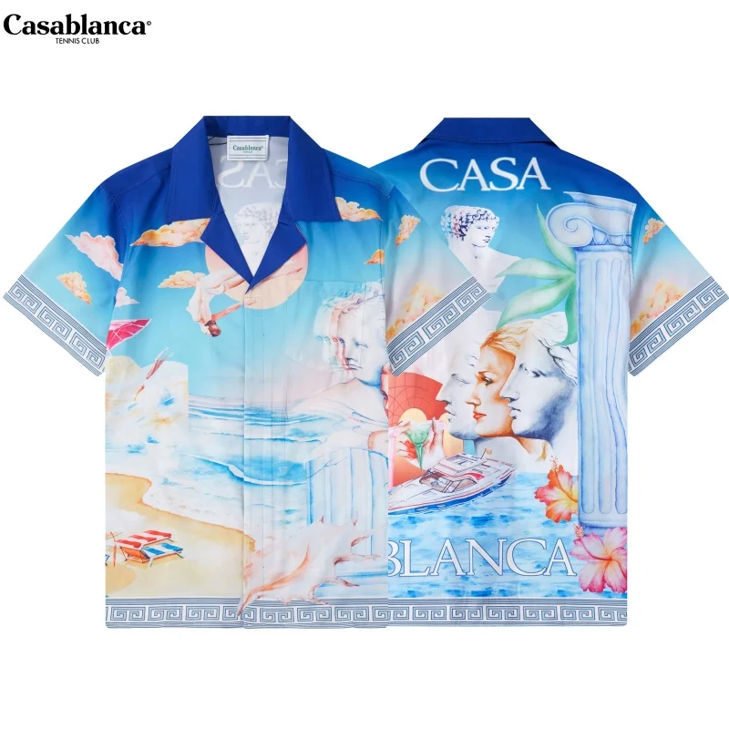 CASABLANCA Men's Women T-Shirt 100% Silk Crew Neck Short Sleeve Breathable Regular Fit Roland Garros Paris Oversize Tees
CASABLANCA Men's Women T-Shirt 100% Silk Crew Neck Short Sleeve Breathable Regular Fit Roland Garros Paris Oversize Tees