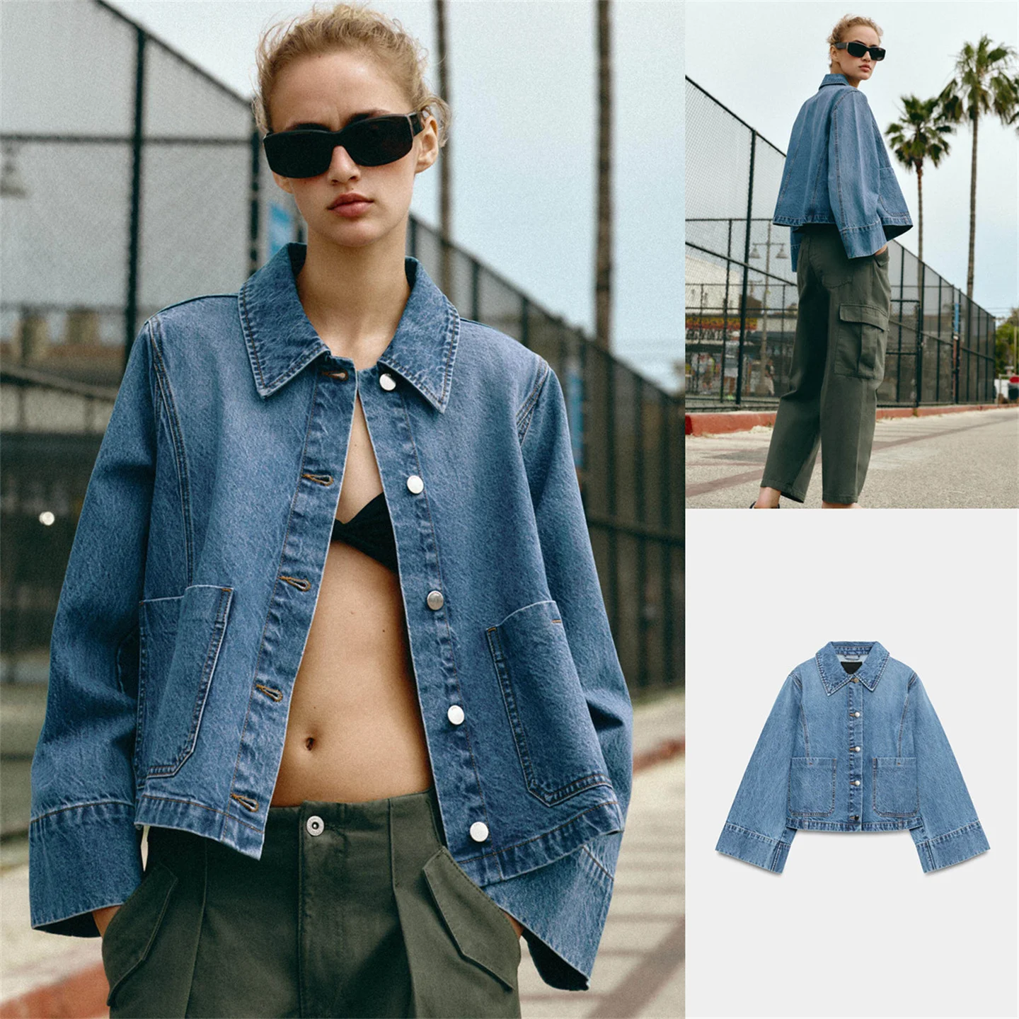 Z Spring Summer New Women's Commuter Style Fashionable Long Sleeve Short Denim Jacket Coat Turn-down Collar Novelty Cotton
Z Spring Summer New Women's Commuter Style Fashionable Long Sleeve Short Denim Jacket Coat Turn-down Collar Novelty Cotton