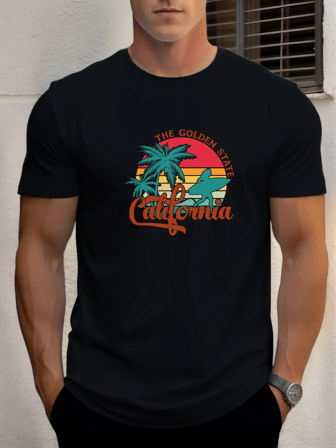 T Shirt For Men California Surf 100% Cotton Graphic Printing Summer Round Neck T-Shirt Casual Breathable Street Style Daily Top
T Shirt For Men California Surf 100% Cotton Graphic Printing Summer Round Neck T-Shirt Casual Breathable Street Style Daily Top