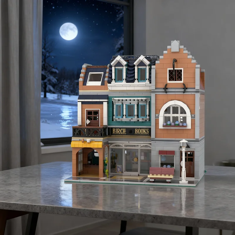 2143pcs MOC Bistro Bookshop Of Bookshop Modular Streetscape Model Building Blocks Construction Toys Christmas Gifts Brick Kids
2143pcs MOC Bistro Bookshop Of Bookshop Modular Streetscape Model Building Blocks Construction Toys Christmas Gifts Brick Kids