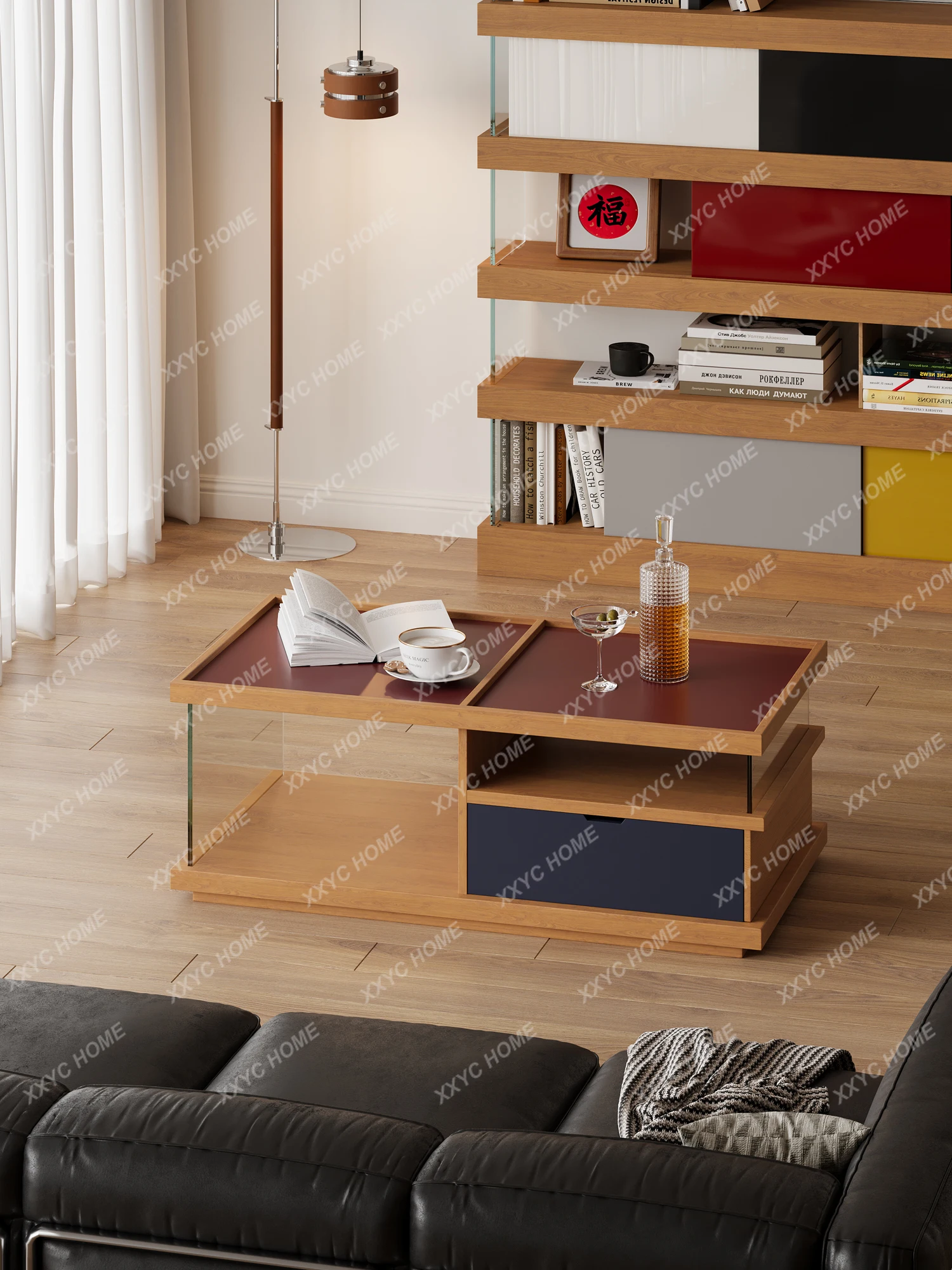 L Solid Wood Retro Colored Glass Multi-grid Coffee Table Household Guest Tea Table Sofa Edge Light Luxury Storage Cabinet
L Solid Wood Retro Colored Glass Multi-grid Coffee Table Household Guest Tea Table Sofa Edge Light Luxury Storage Cabinet