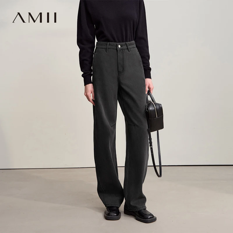 Amii утепленные женские джинсы 2025, новые зимние теплые повседневные свободные однотонные джинсы, женские хлопковые универсальные широкие женские брюки12544160
Amii утепленные женские джинсы 2025, новые зимние теплые повседневные свободные однотонные джинсы, женские хлопковые универсальные широкие женские брюки12544160