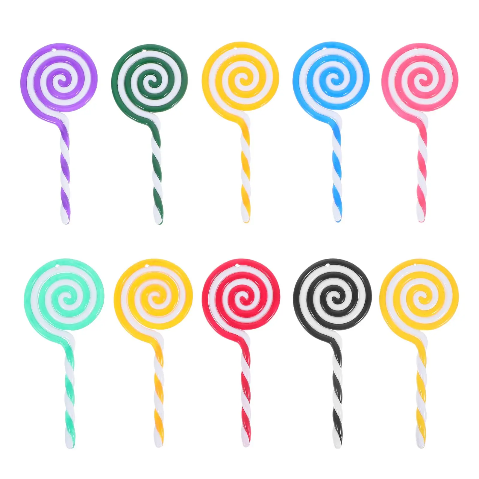 10 pcs Simulated Lollipop Decorations Colorful Candy Pendant Charms Fake Hanging Ornaments Craft Supplies Party Accessories
10 pcs Simulated Lollipop Decorations Colorful Candy Pendant Charms Fake Hanging Ornaments Craft Supplies Party Accessories