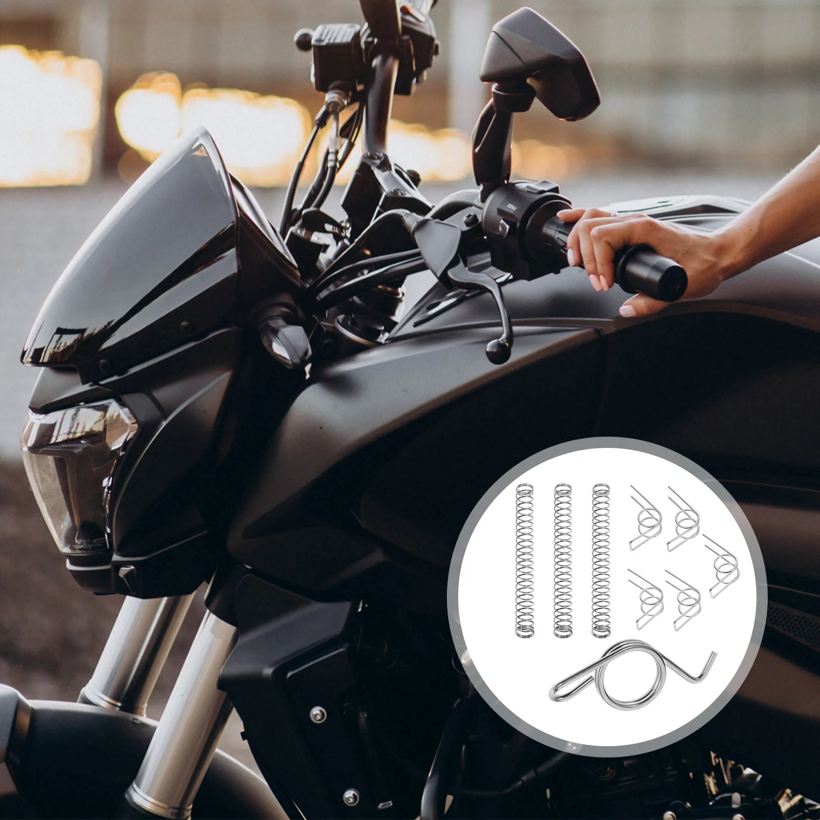1Set Springs Set Reliable Torsion Compression Spring Kit for Motorcycle Kickstand Rear Brake Pedal Lever Return Maintenance
1Set Springs Set Reliable Torsion Compression Spring Kit for Motorcycle Kickstand Rear Brake Pedal Lever Return Maintenance