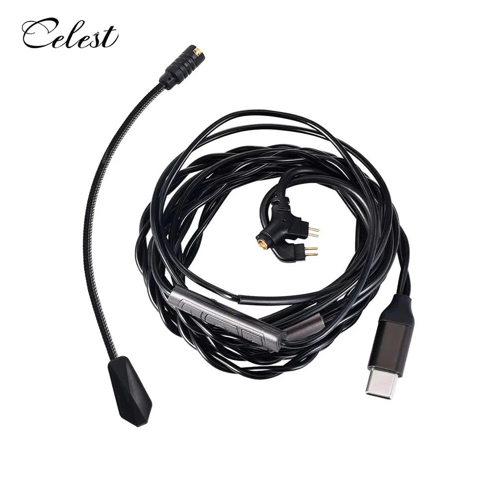 Celest RuyiPro Type-C Detachable Boom Microphone Earphone Cable Wired Headphones For Gaming Calling IEMs Hifi Headset
Celest RuyiPro Type-C Detachable Boom Microphone Earphone Cable Wired Headphones For Gaming Calling IEMs Hifi Headset