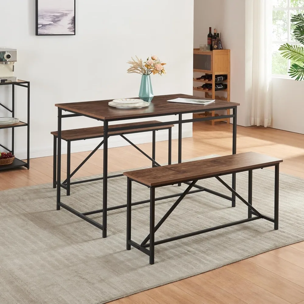 3 Piece Dining Room Table Set 43 Inch Kitchen Table with Two Benches Breakfast Table Top, Dinings Rooms Sets
3 Piece Dining Room Table Set 43 Inch Kitchen Table with Two Benches Breakfast Table Top, Dinings Rooms Sets