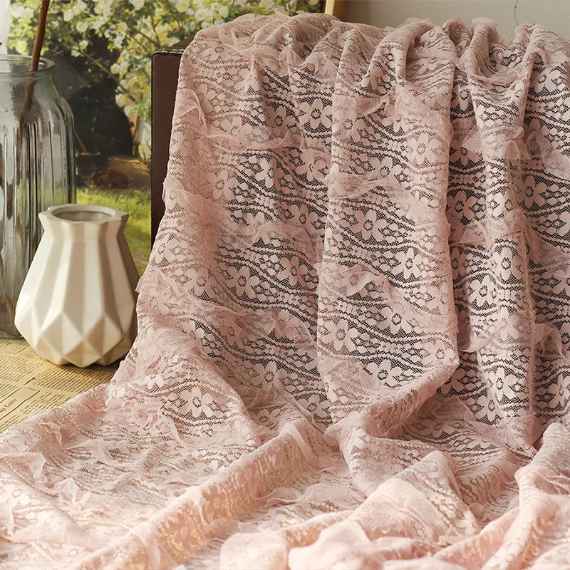 New Lace Wavy Striped Mesh Fabric with Lace Embroidery for Wedding Dresses and Party Dresses Sewing Cloth by Meter
New Lace Wavy Striped Mesh Fabric with Lace Embroidery for Wedding Dresses and Party Dresses Sewing Cloth by Meter