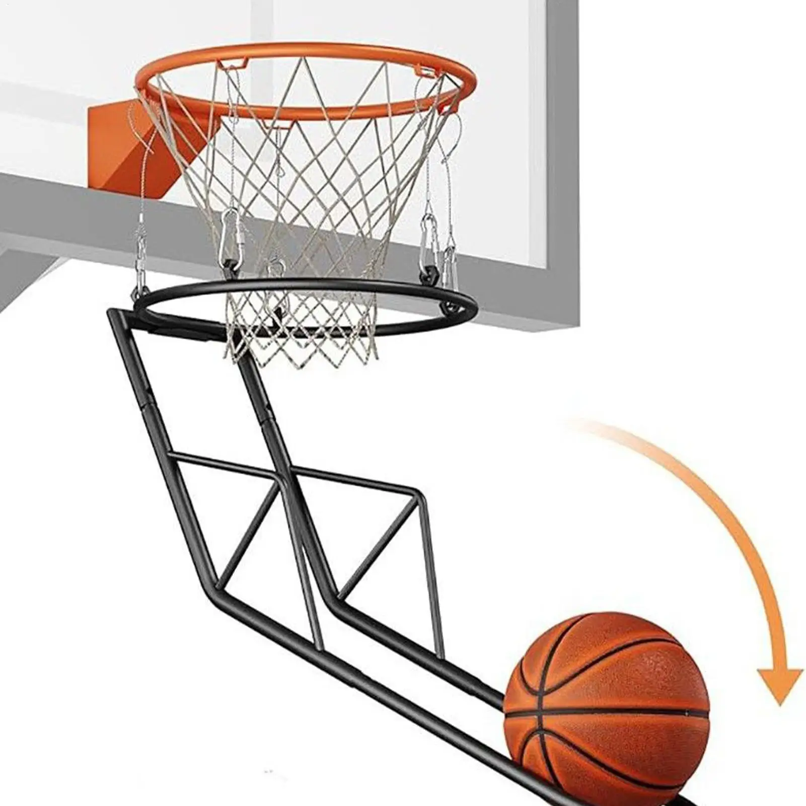 Basketball Return Trainer Automatic Rebounder Metal Ball Catcher for Hoop, Solo Practice in Backyard Court Gym
Basketball Return Trainer Automatic Rebounder Metal Ball Catcher for Hoop, Solo Practice in Backyard Court Gym