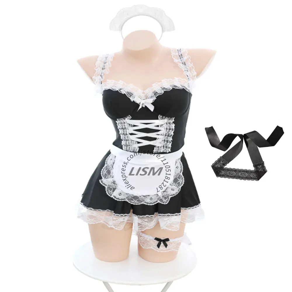 LISM Women's Sexy Maid Lingerie Outfit Lace Trim Babydoll Role Play Costume Full Set for Intimate Party Cosplay
LISM Women's Sexy Maid Lingerie Outfit Lace Trim Babydoll Role Play Costume Full Set for Intimate Party Cosplay