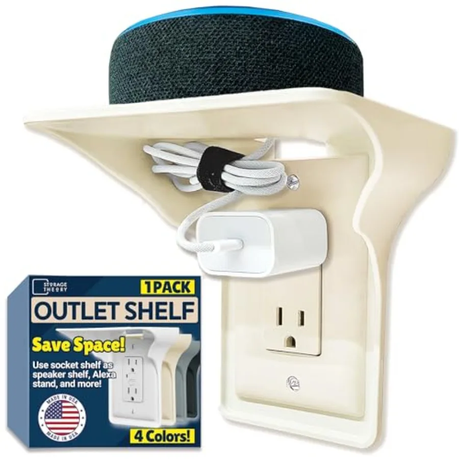 BeraTek Power Perch Wall Outlet Shelf with Cord Storage Strap - Declutter and Reclaim Bathroom Counter Space - Echo Dot Stand,
BeraTek Power Perch Wall Outlet Shelf with Cord Storage Strap - Declutter and Reclaim Bathroom Counter Space - Echo Dot Stand,