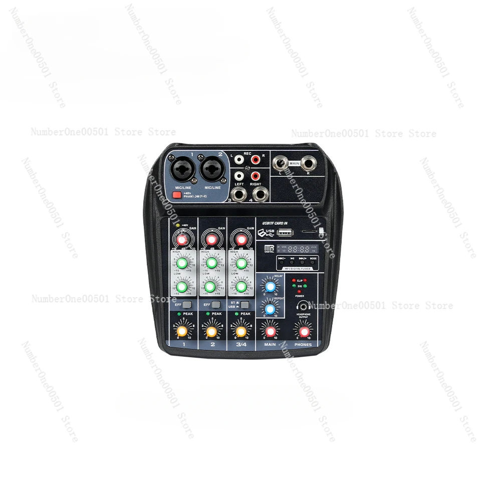 Mini 4-way Bluetooth professional pure console effect mixer, small performance mixer
Mini 4-way Bluetooth professional pure console effect mixer, small performance mixer