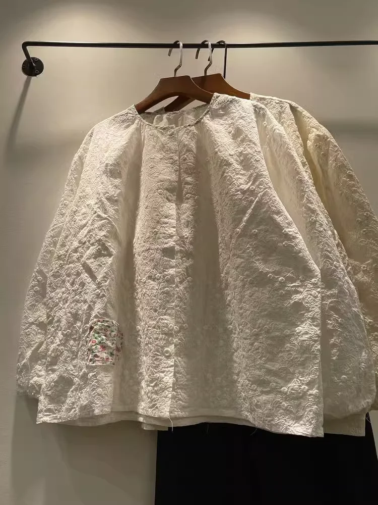 2025 Bust 128cm Korean style women's clothing mori girl spring 100% cotton white beige lace embroidery shirts blouses
2025 Bust 128cm Korean style women's clothing mori girl spring 100% cotton white beige lace embroidery shirts blouses