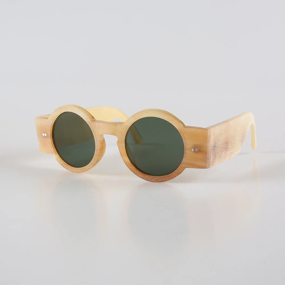 Vintage New Style Wide Leg Handmade Genuine Natural Horn Sunglasses High Quality Luxury Eyewear Matte Round Glasses Men Women
Vintage New Style Wide Leg Handmade Genuine Natural Horn Sunglasses High Quality Luxury Eyewear Matte Round Glasses Men Women