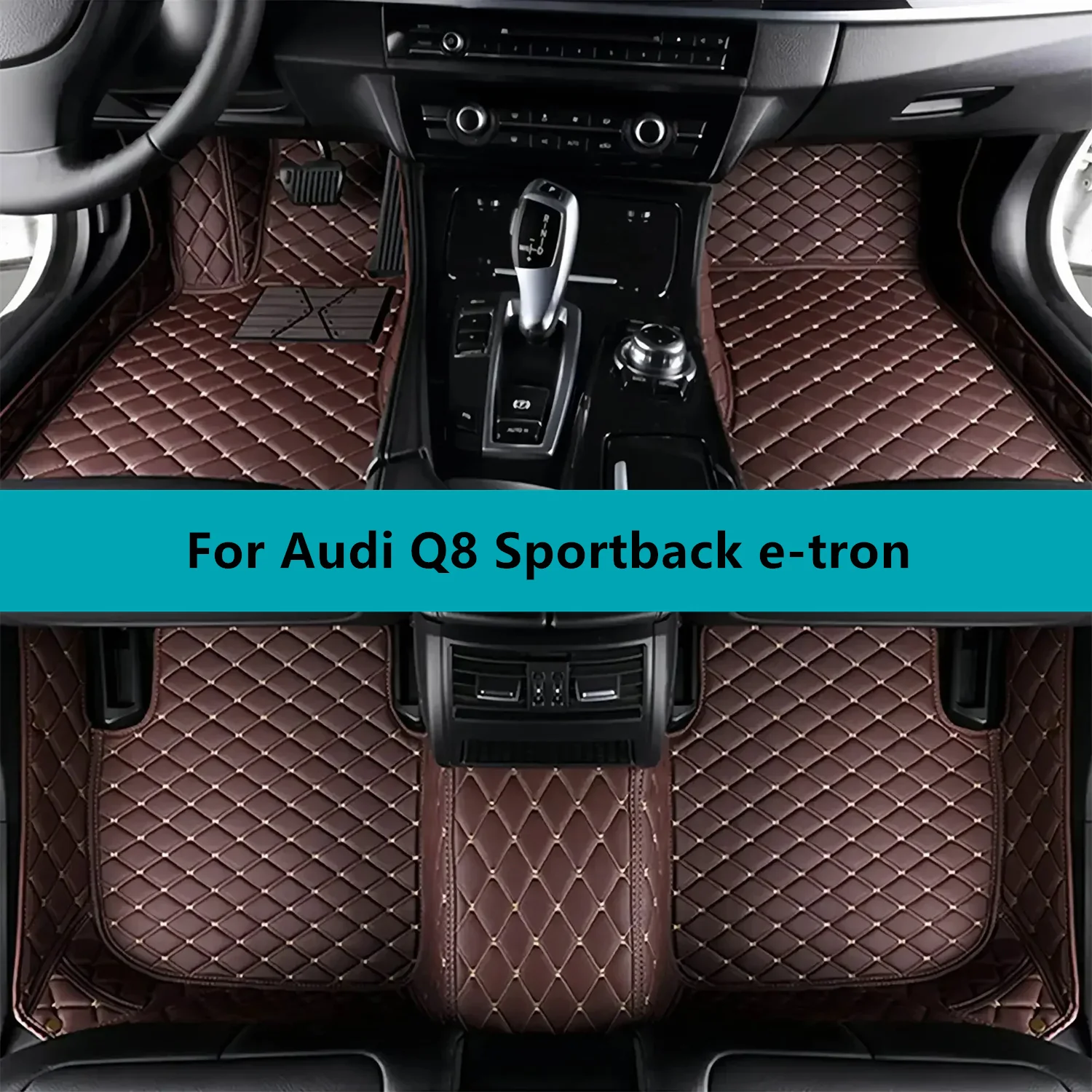 Полный комплект автомобильных ковриков на заказ для Audi Q8 Sportback e-tron 2023 2024 2025 2026, кожаные всепогодные водонепроницаемые автомобильные коврики
Полный комплект автомобильных ковриков на заказ для Audi Q8 Sportback e-tron 2023 2024 2025 2026, кожаные всепогодные водонепроницаемые автомобильные коврики