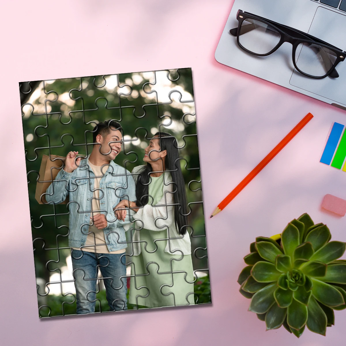 35/300/500/1017pcs Personalized Custom Photo Puzzle Couple Photos DIY Toy Decoration Collectiable Gift Present Christmas