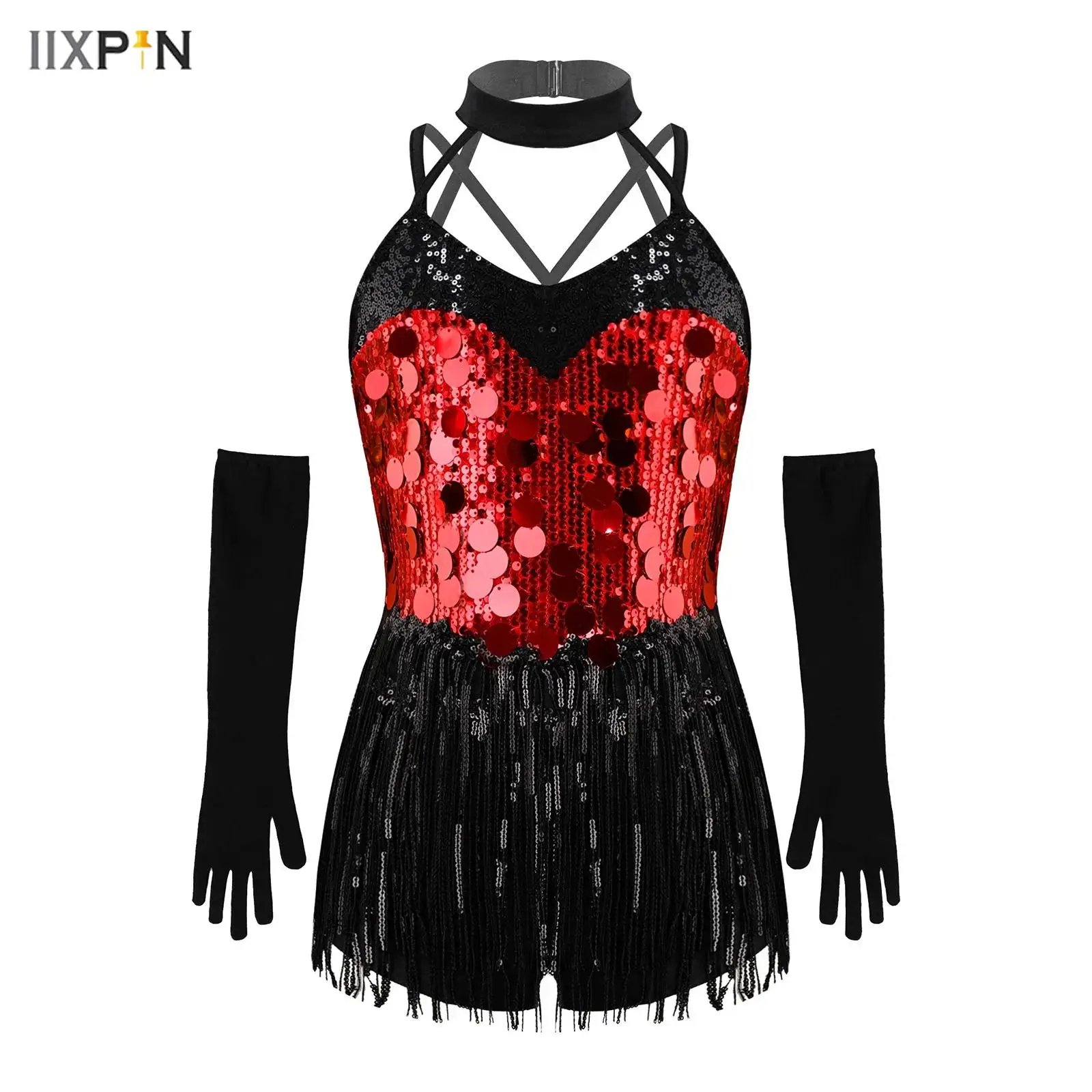 Girls Sequin Latin Dress Tassel Dance Dress Kids Ballet Jazz Cha Cha Salsa Tango Performance Dress Rumba Dance Wear with Gloves
Girls Sequin Latin Dress Tassel Dance Dress Kids Ballet Jazz Cha Cha Salsa Tango Performance Dress Rumba Dance Wear with Gloves