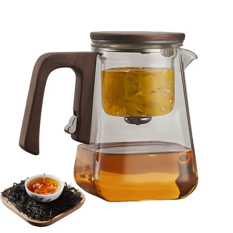 Glass Teapot With Infuser Glass Kettle With Strainer Multifunctional Glass Filter Tea Set With Wooden Handle Magnetic Tea Brewer
Glass Teapot With Infuser Glass Kettle With Strainer Multifunctional Glass Filter Tea Set With Wooden Handle Magnetic Tea Brewer