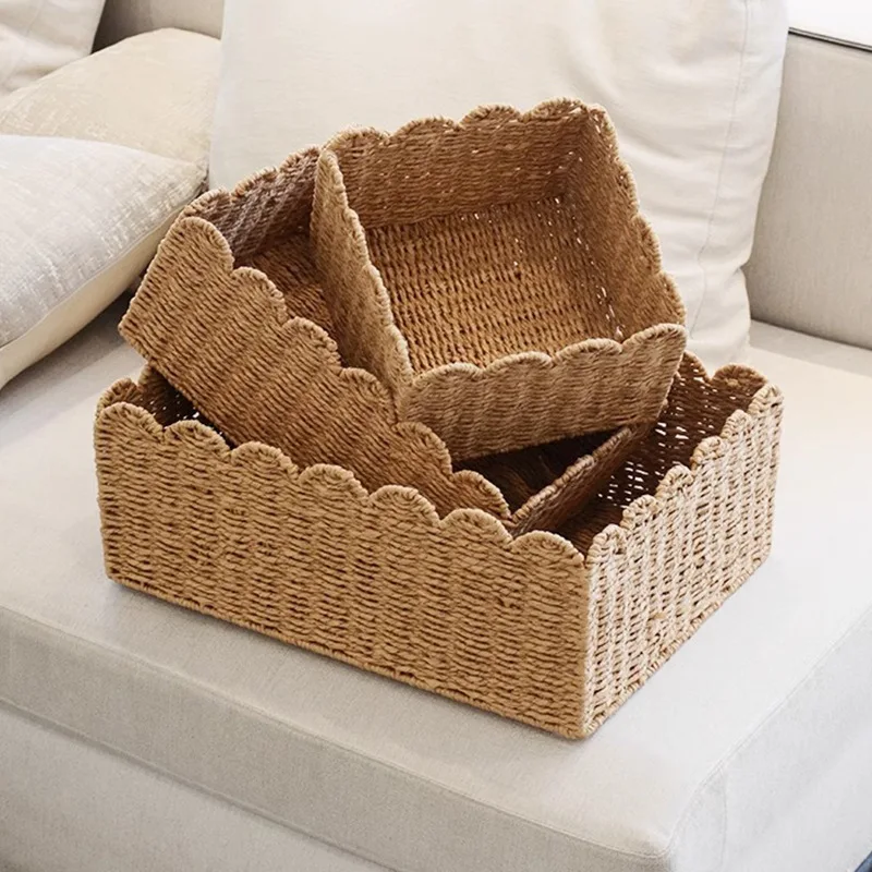 Handwoven Water Hyacinth Storage Baskets Natural Scalloped Edge Design Decorative Nesting with Handles for Bathroom Living Room
Handwoven Water Hyacinth Storage Baskets Natural Scalloped Edge Design Decorative Nesting with Handles for Bathroom Living Room