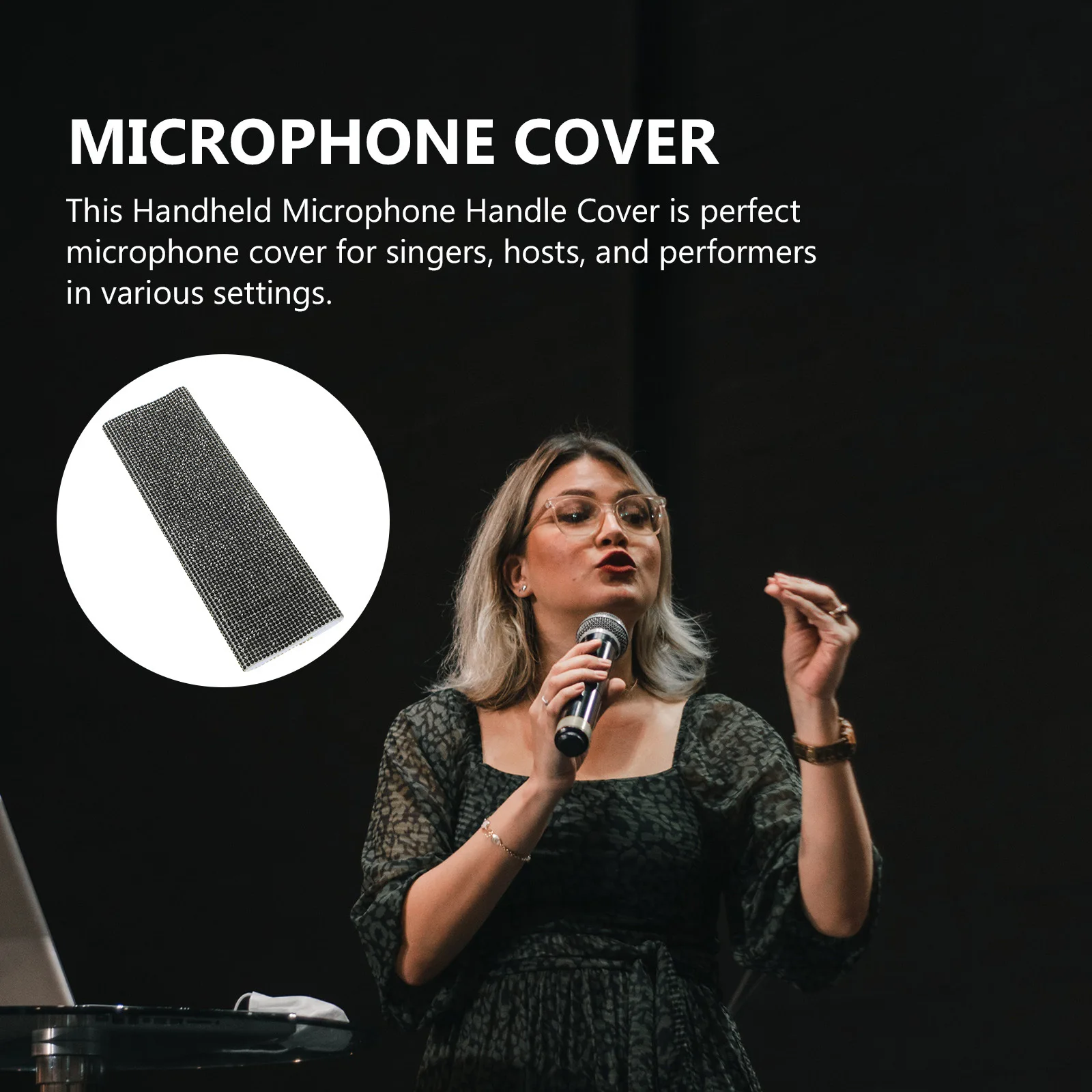 Microphone Handle Sleeve Rhinestone Design Perfect Accessory Singers Hosts Performers Easy Application Microphone Cover
Microphone Handle Sleeve Rhinestone Design Perfect Accessory Singers Hosts Performers Easy Application Microphone Cover